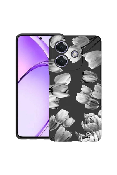 bestcase Υπέρλεπτη Θήκη για OPPO A40 / A40M / A60 5G, Φλοράλ - Μαύρη Τουλίπα,...