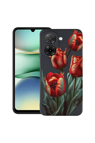 bestcase Υπέρλεπτη Θήκη για Xiaomi Redmi A5 (173mm), Φλοράλ - Κόκκινη Τουλίπα...