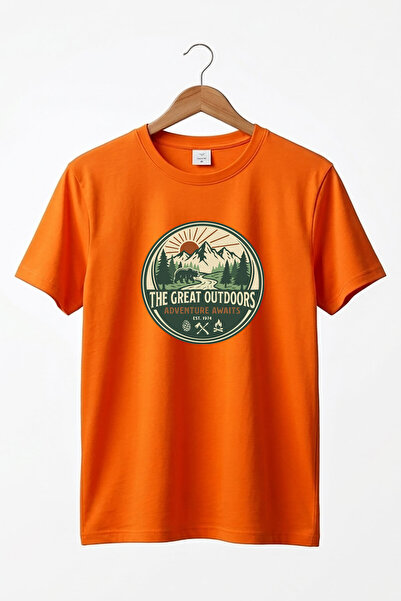 onsrawear تي شيرت قطني أساسي مطبوع عليه Bear The Great Outdoors Adventurer من...