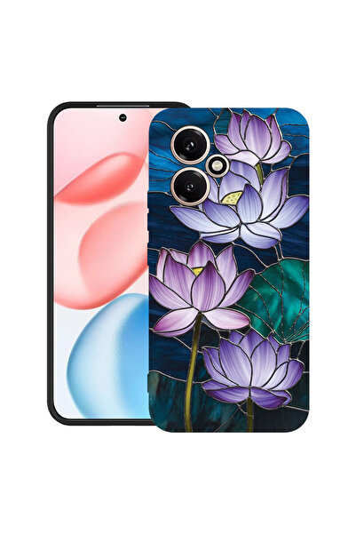 bestcase Υπέρλεπτη Θήκη για Honor 400, Φλοράλ - Λωτός με σχέδιο βιτρό, 206007...