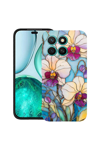 bestcase Υπέρλεπτη Θήκη για Honor X6b, Φλοράλ - Ορχιδέα με σχέδιο βιτρό, 2022...