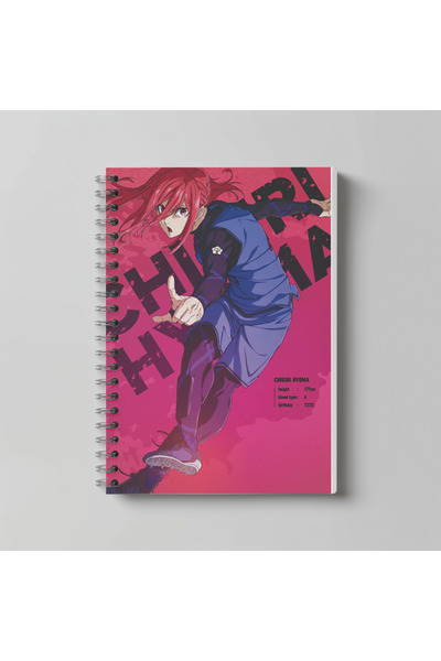 nihonwosekai Caiet Anime Blue Lock, format A4, 60 de coli, fără linii, cu imp...