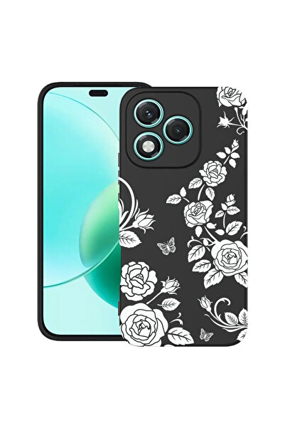 bestcase Husă Ultra Subțire pentru Honor 400 Lite, Florală - Trandafir Negru,...