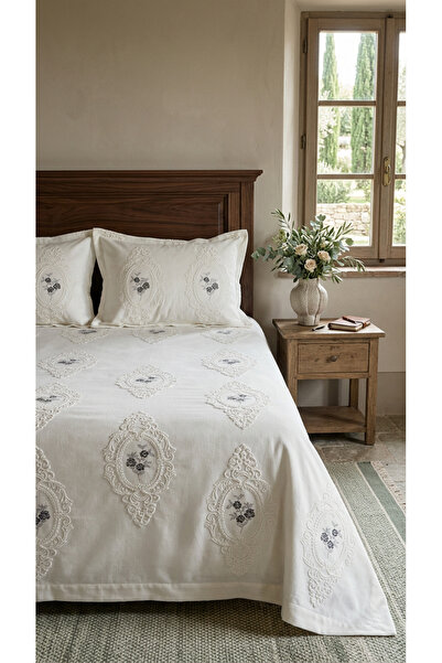 miar home perde tekstil Διπλό Με κέντημα Κουβερλί Σετ – 2 Τεμάχια Θήκη μαξιλα...