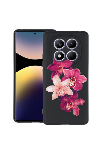 bestcase Υπέρλεπτη Θήκη για Xiaomi Redmi Note 14 Pro 4G, Φλοράλ - Κόκκινη Ορχ...