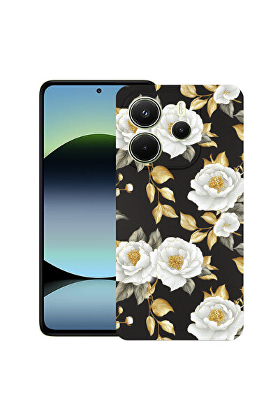 bestcase Υπέρλεπτη Θήκη για Xiaomi Redmi Note 14 5G, Φλοράλ - Αισθητική Χρυσή...