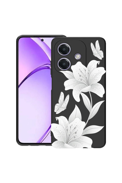bestcase Υπέρλεπτη Θήκη για OPPO A40 / A40M / A60 5G, Φλοράλ - Κομψός Λευκός ...