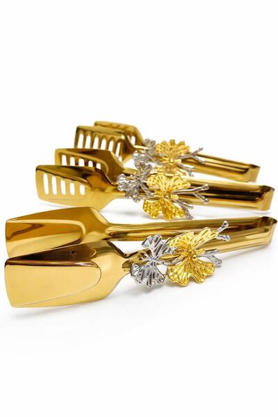 Asemi online Gold Maşa Set Paslanmaz Makarna Salata Pasta