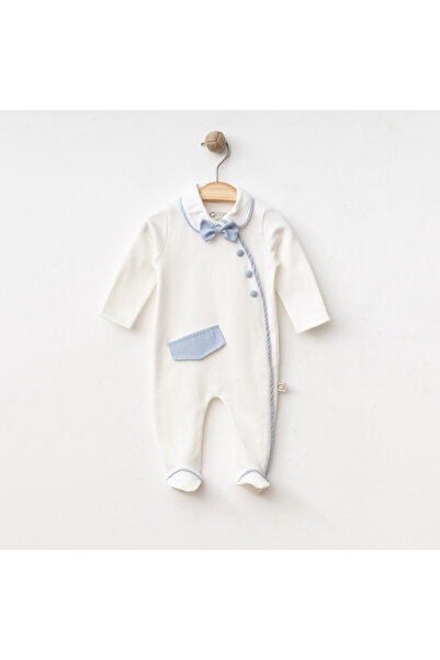 O Baby Biyeli Papyonlu Erkek Bebek Tulum
