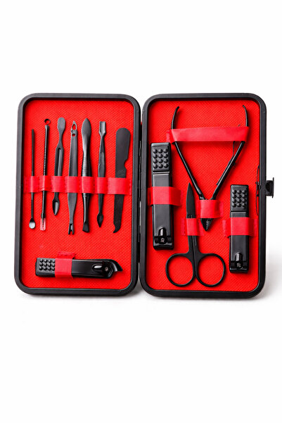 Aşkana Professional Manicure Pedicure Set with Bag, 12 Pieces, Hand and Foot ...