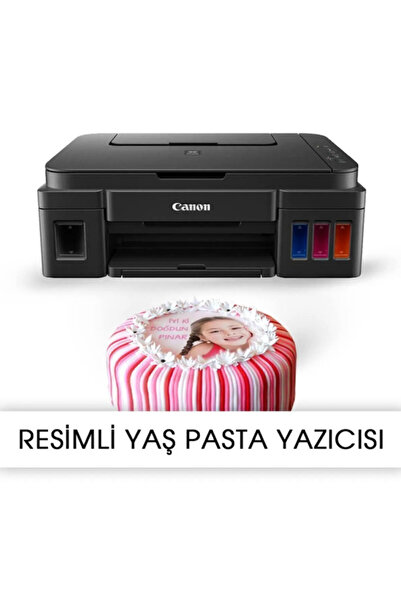 Canon Resimli Pasta Yazıcısı - Pıxma G3411 Gıda Mürekkepli