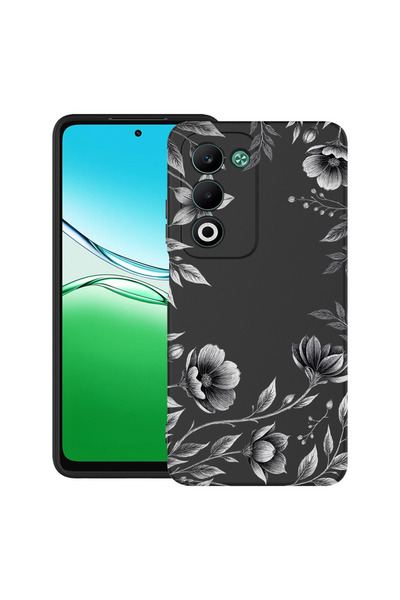 bestcase Υπέρλεπτη Θήκη για Xiaomi Redmi 15 5G (169mm), Μαύρο Φλοράλ, 2082900...