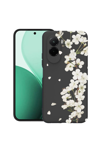 bestcase Υπέρλεπτη Θήκη για Poco M7, Φλοράλ - Αισθητικό Λευκό Άνθος Κερασιάς,...