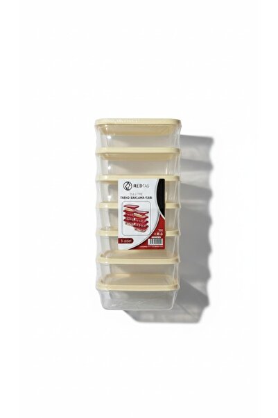 Trend Saklama Kabı 8x0,6 Lt RED-438 Dayanıklı Gıda Saklama Kabı Çoklu Set