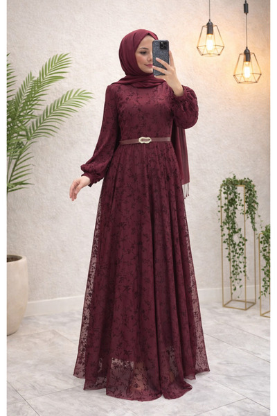 DOCEMODA DOCE3804 FLOK TÜL ELBİSE