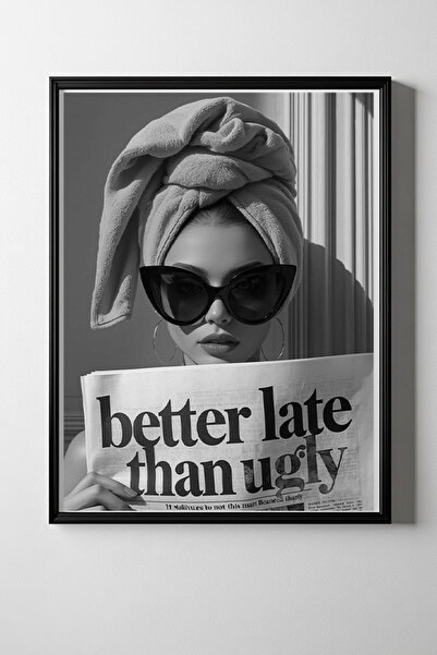 Taranist Poster - Better Late Than Never Bornozlu Kadın Portresi - Vintage Kadın
