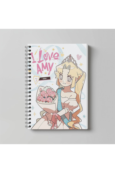 nihonwosekai Σημειωματάριο I Love Amy Anime, Μέγεθος Α4, 60 Φύλλα, Χωρίς Γραμ...