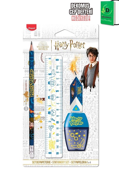 Harry Potter Maped x Dekomus Lisanslı Magic School 4'lü Kırtasiye Seti Kurşun...