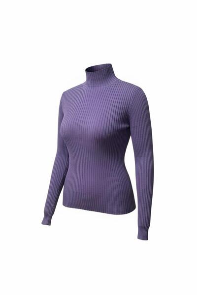 Lavinza Ribbed Half Turtleneck Knitwear Sweater
