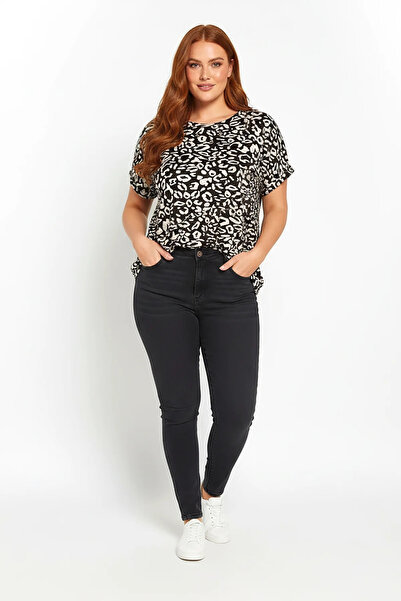 Shape Of You Μπλουζάκι με λεοπάρ σχέδιο και λεπτομέρεια Bird's Eye