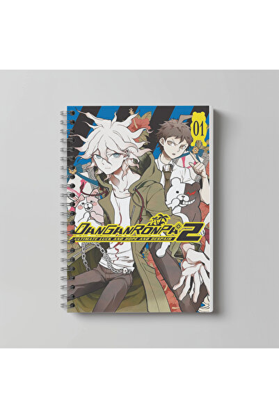 nihonwosekai Caiet Danganronpa Anime, format A4, 60 de coli, fără linii, cu c...