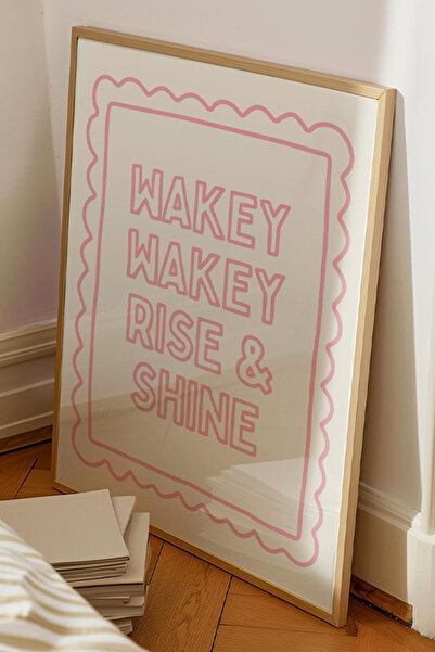 Taranist Poster - Rise And Shine GÜnaydın Tipografi - Retro Duvar Dekoru