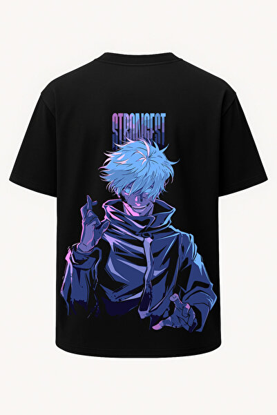 nirvoda Υπερμεγέθης, ισχυρός ανδρικός μπλουζάκι με στάμπα Satoru Gojo Jujutsu...