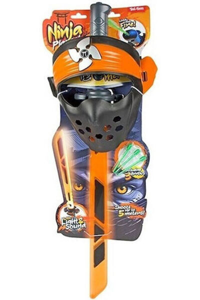 Toi-Toys Σετ Μάσκα Mε Σπαθί Νίντζα Samurai με Φως και ήχο Πορτοκαλί 2