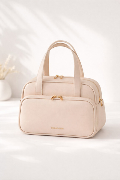 OEM Διπλή Θήκη Μακιγιάζ με Διαχωριστικά 25x11x18 Ευρύχωρος Οργανωτής Καλλυντι...