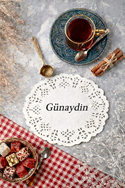 Palo Santo Günaydın Baskılı Bardak Altlığı Lüks Dekor Motto Misafir Sunum Dek...