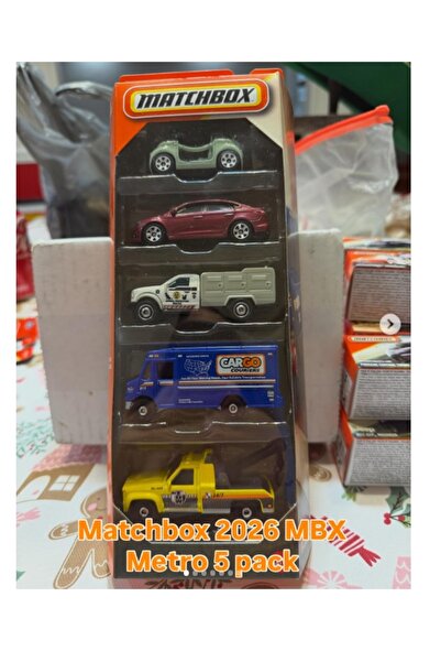 HOT WHEELS Matchbox Metal Beşli Araba Set Mbx Metro c1817