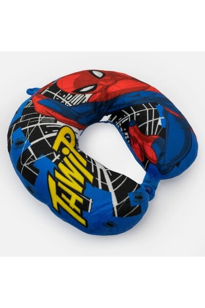 OEM Pernă de călătorie pentru copii cu model Spiderman 30x32x8cm
