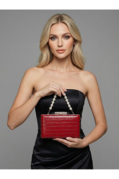 Biçanta Γυναικεία βραδινή τσάντα φορέματος σε μπορντό χρώμα, ματ δερμάτινη με...