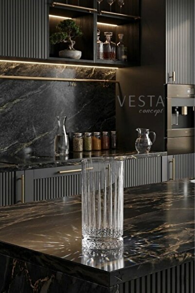 VESTA Concept Elegantly Designed 6-Piece Long Soft Drink and Water Glass Set ...