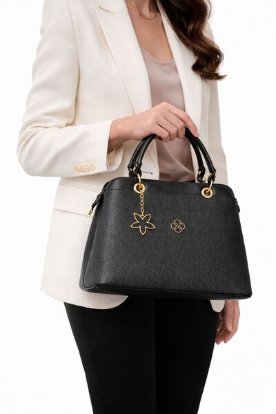 YADE MODA Women's Shoulder Bag with Two Compartments, Lined Interior, and Adjustable Shoulder Strap