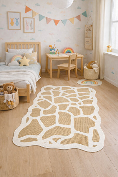 PINKIE HOME Dijital Baskı Kaymaz Taban Makinede Yıkanabilir Leke Tutmaz Oyun ...