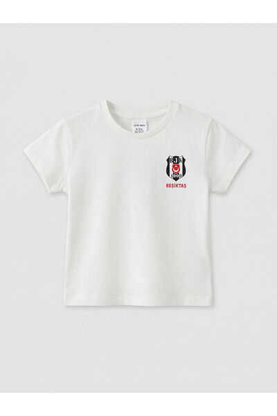 LC Waikiki Two Mt Shop Quality Lcw Baby White Oval Collar Beşiktaş Printed Ba...