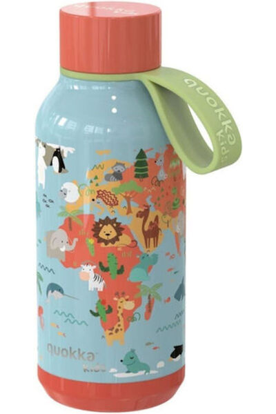 Quokka Ανοξείδωτο Παγούρι Θερμός Map Of Life σε Γαλάζιο χρώμα 3