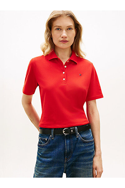 Tommy Hilfiger kadın 1985 regular pique polo t-shirt