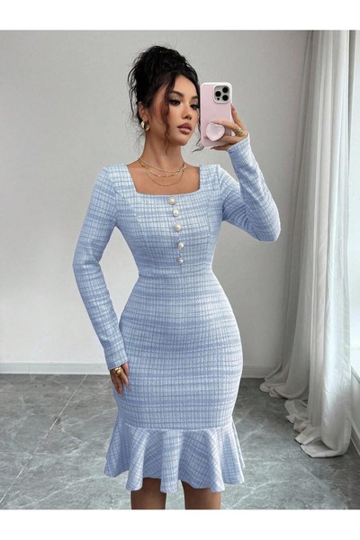 Iuliashop Rochie Scurta Elmina Bleu - XL