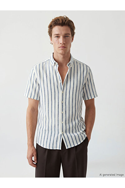 LC Waikiki I Standart Fit Striped Men's Shirt from Freezen Store
