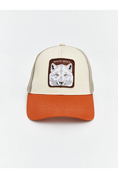 LC Waikiki Beige Mesh Detailed Men's Cap Hat