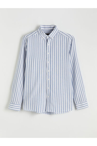 LC Waikiki Nevavm Regular Fit Striped Men's Shirt with Difference