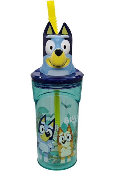 Stor Πλαστικό Παγούρι 3D Figurine Bluey σε Μπλε χρώμα 360ml