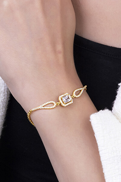 goldberia Baget Taşlı Kelepçe Bileklik