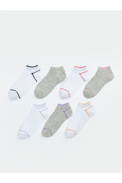 LC Waikiki Alita City Girls' Booties Socks with Difference in Color, Pack of 7