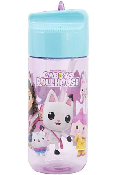Stor Πλαστικό Παγούρι Gabby's Dollhouse 430ml Μωβ-Γαλάζιο