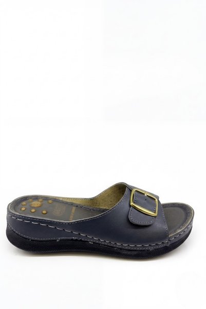 AKD AYAKKABICILIK Women's Daily Orthopedic Sole Buckle Slippers Comfortable Sole Stylish Comfortable Home Outdoor Slippers