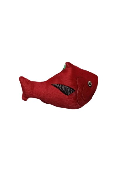 nova epoxy art Plush Fish Figured Cat Toy Red