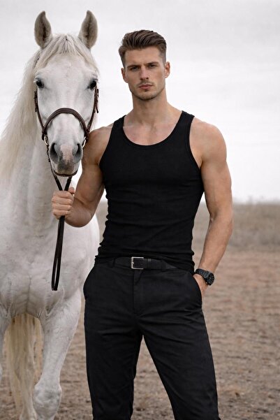 Moda Akai Men's Halter Collar Athlete Lycra Undershirt